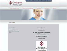 Tablet Screenshot of golf.gwinnettmedicalcenter.org